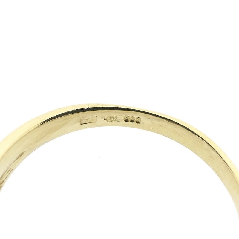 Image 8 of Gold solitaire ring with diamond; 0.04 ct.