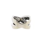Image 6 of 18K White Gold Crossover Ring with Diamonds