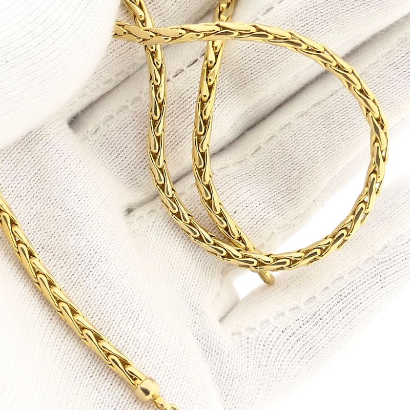 Afbeelding 8 van Gouden vossenstaart schakelketting 