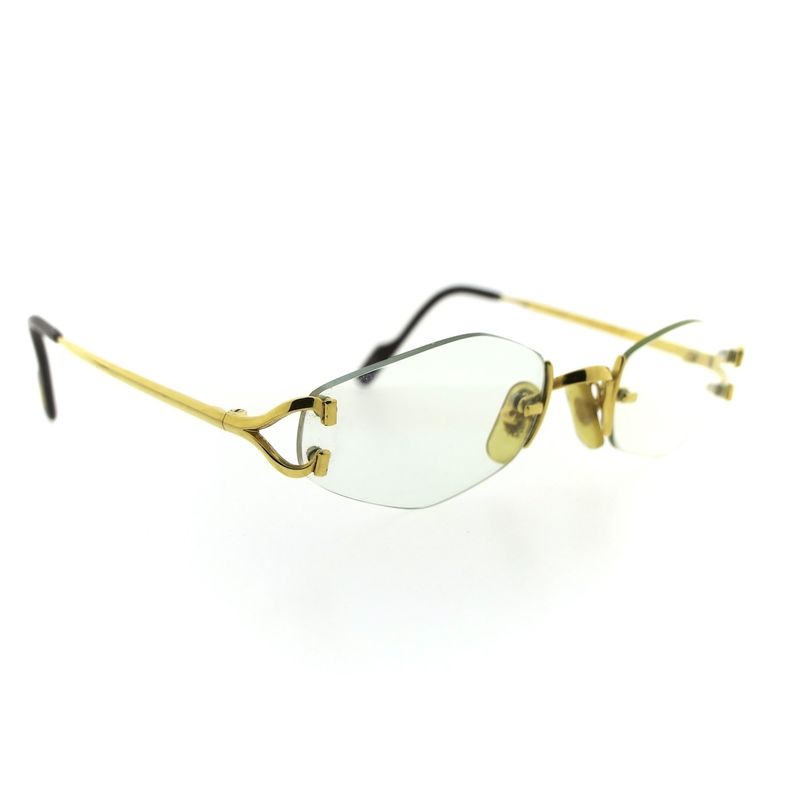 Image 2 of Vintage Cartier glasses with clear glass; Vermeil; 18-130