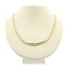 Image 1 of Two-tone gold necklace with a fixed pendant and a 0.03 ct. diamond | 43.5 cm