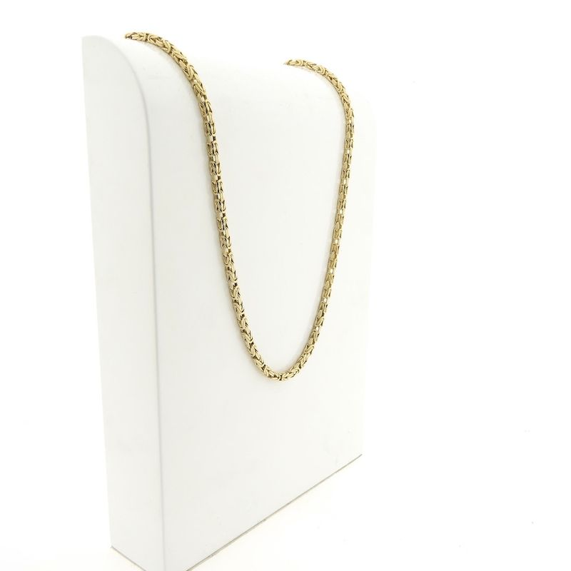 Image 3 of Solid gold square king necklace; Exclusive | 57 cm