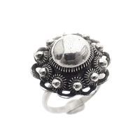 Silver ring with Zeeland button