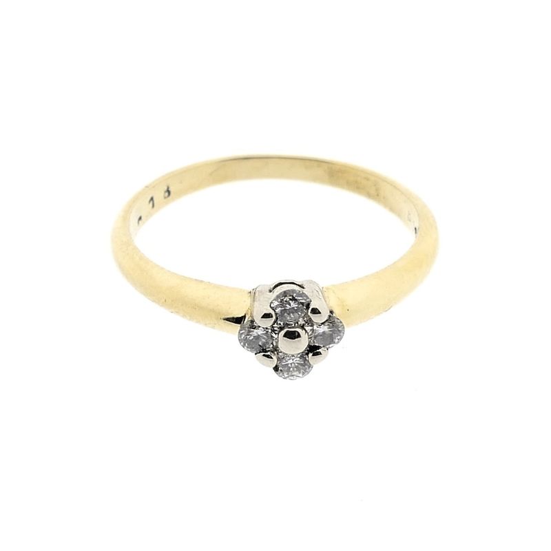 Image 6 of Gold ring with diamond | 0.18 ct.