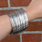 Afbeelding 11 van Vintage zilveren ringenarmband; Ø 69,8 mm 
