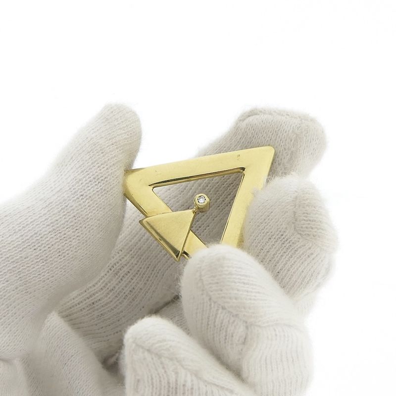 Image 8 of Golden fantasy brooch with diamond | 0.02 ct.