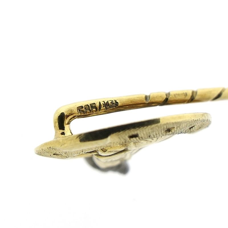 Image 7 of Gold lapel pin, tie pin | Horse and horseshoe