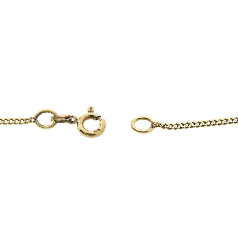 Image 3 of Gold thin gourmet link necklace | 57.5 cm