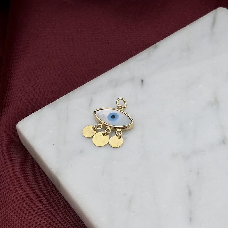 Image 7 of Gold pendant with Nazar (Lucky Eye)