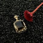 Image 2 of Vintage gold pendant with smoky quartz.
