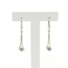 Image 1 of White gold stud earrings with diamond | 0.08 ct.