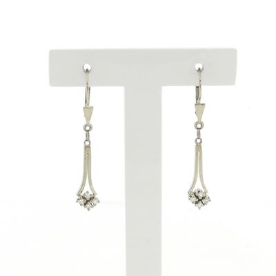 White gold stud earrings with diamond | 0.08 ct. Image 1 of White gold stud earrings with diamond | 0.08 ct.