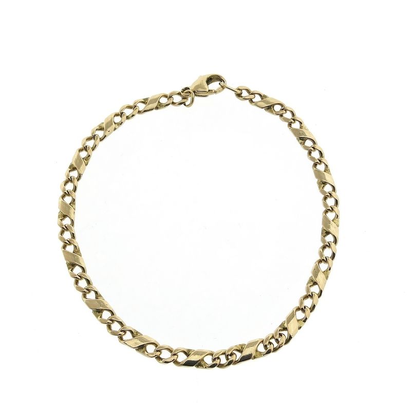Image 4 of Gold Figaro link bracelet | 20.5 cm