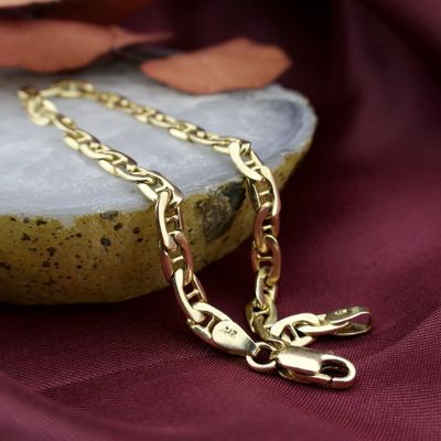 Image 2 of Gold navy link bracelet