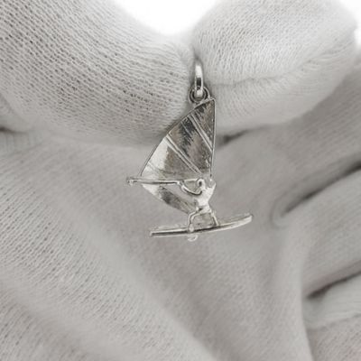 Silver pendant of a windsurfer Image 1 of Silver pendant of a windsurfer