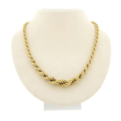 Image 1 of Gold twisted link necklace