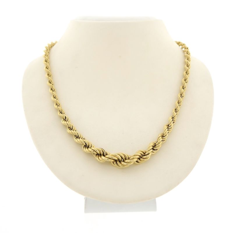 Image 1 of Gold twisted link necklace