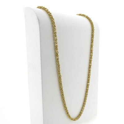 Image 2 of Gold square king link necklace
