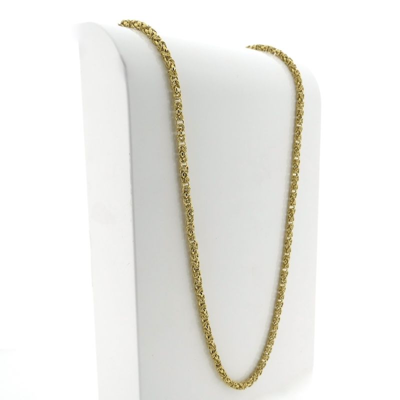 Image 2 of Gold square king link necklace