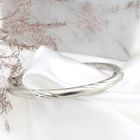 Image 2 of 18K white gold twisted bangle bracelet | Ø 60 mm