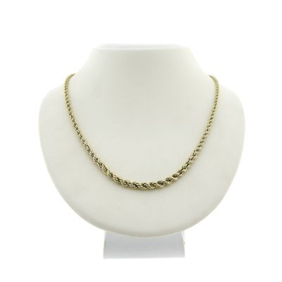 Gold twisted link necklace Image 1 of Gold twisted link necklace