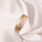 Image 8 of Matted two-tone gold ring