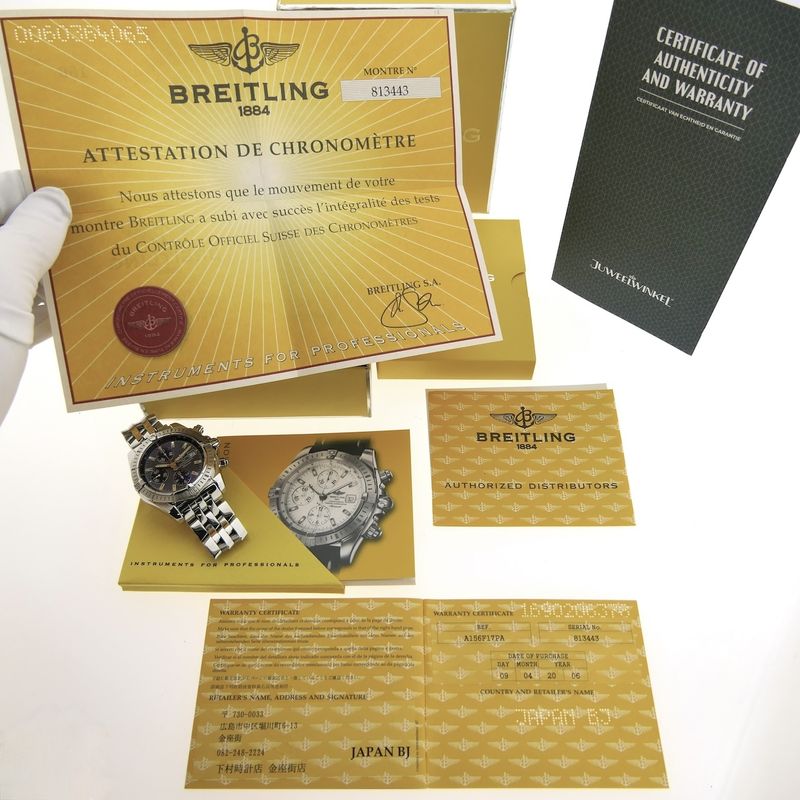 Image 15 of Breitling Chronomat Evolution A13356; Chronograph men's watch in full set