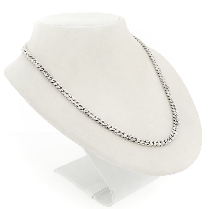 Image 3 of Silver gourmet link necklace | 51 cm