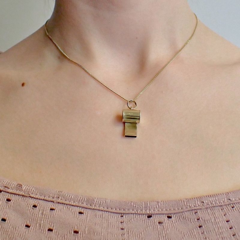 Image 2 of Gold pendant of a whistle