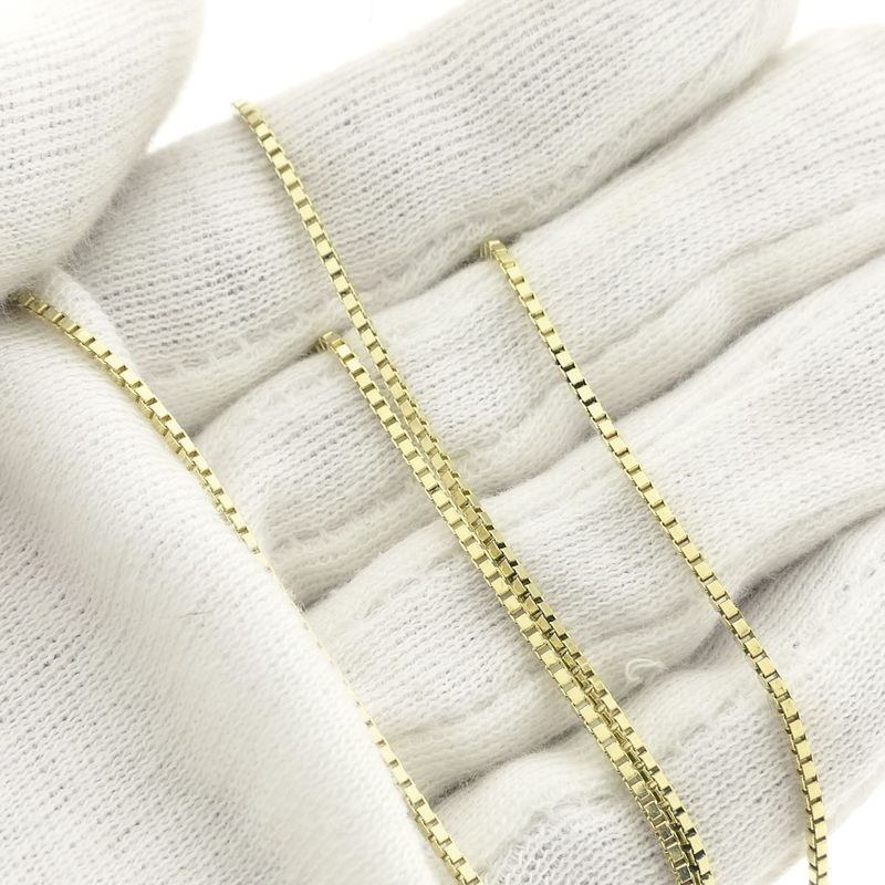 Image 7 of Long gold Venetian link chain