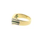 Image 7 of 18K Gold V-shaped ring with emerald and diamond | 0.34 ct.