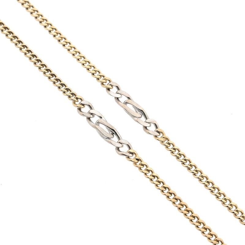 Image 5 of Two-tone gold gourmet/fantasy link chain