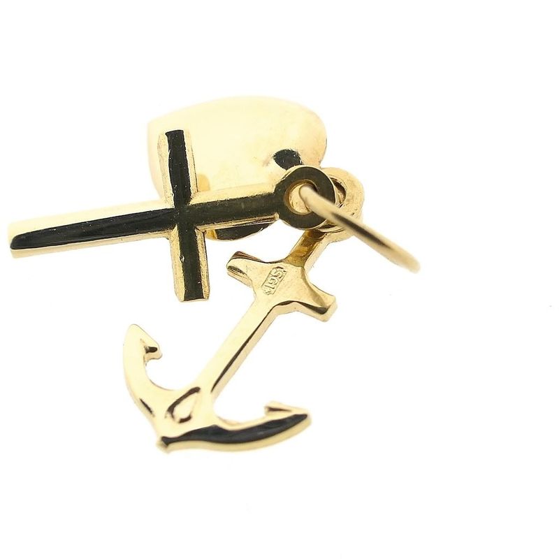 Image 3 of Gold pendant; Faith, hope, and love