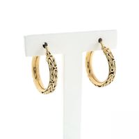 Gold earrings; King's link | Ø 21.5 mm