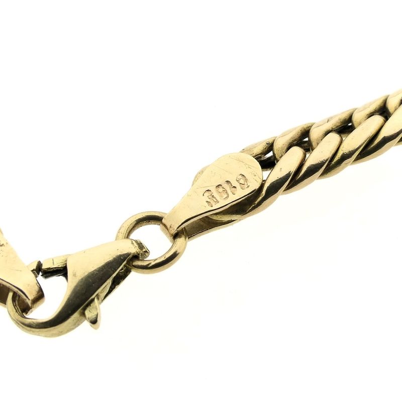 Image 4 of Gold flat gourmet link bracelet