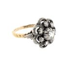 Image 5 of Gold Victorian ring with rose-cut diamonds; Approx. 0.34 ct.