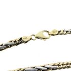 Image 4 of Two-tone gold gourmet link chain | 48 cm