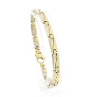 Two-tone gold fantasy link bracelet