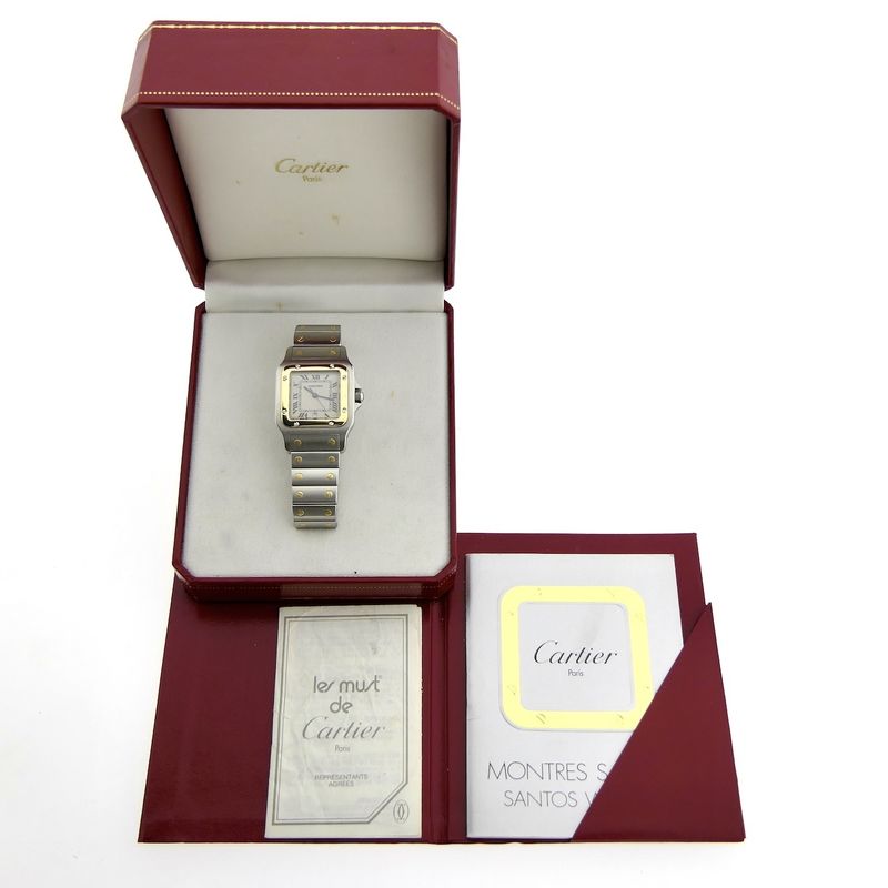 Image 4 of Cartier Santos Galbee; Gold/steel unisex watch