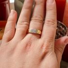 Image 4 of Gold pavé ring set with diamonds; 0.12 ct.