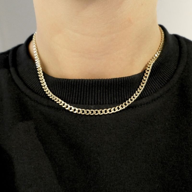 Image 6 of Solid gold gourmet link chain