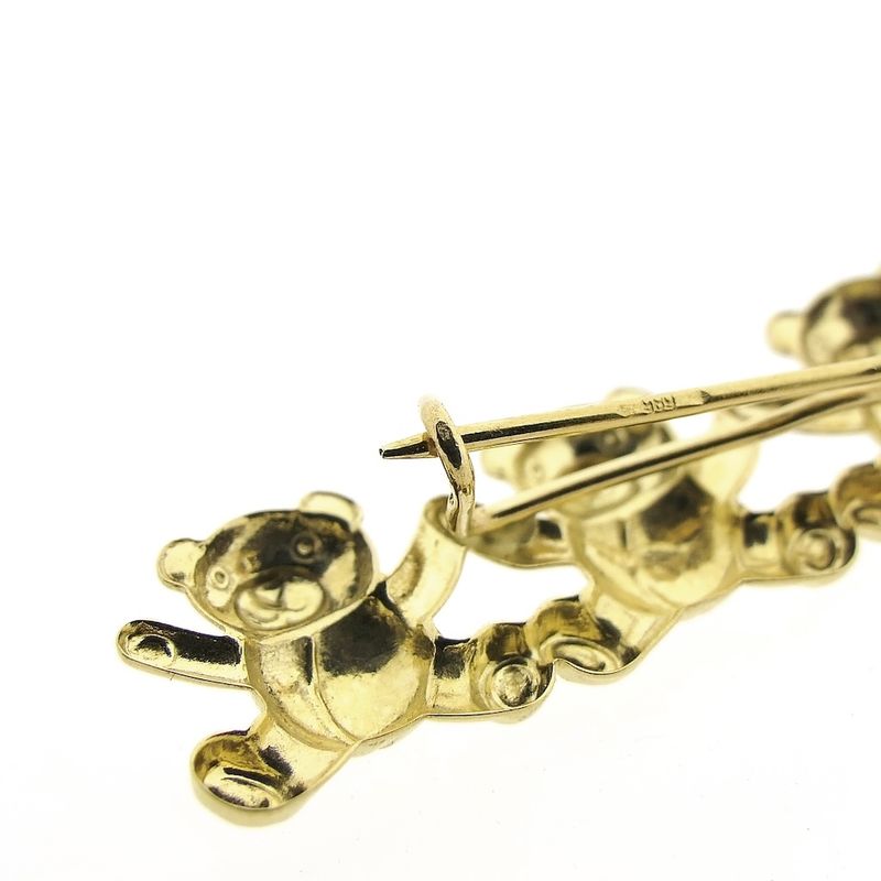 Image 5 of Gold brooch with bears