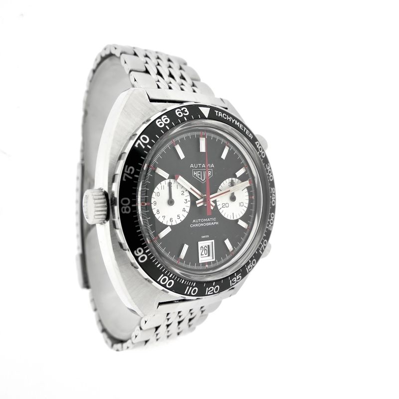 Image 3 of Heuer Autavia 1163; Vintage chronograph men's watch