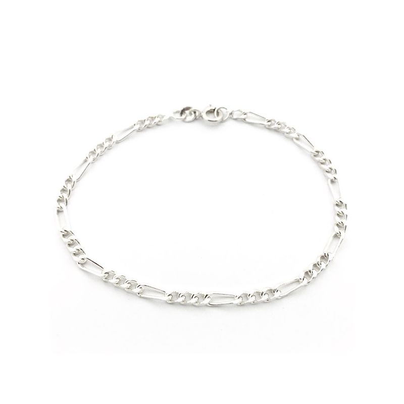 Image 1 of Silver bracelet; Figaro link | 18.5 cm