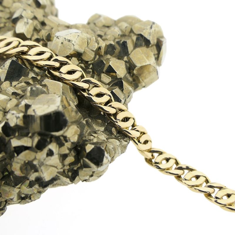 Image 6 of Gold navy/gourmet link bracelet | 19.5 cm