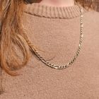 Image 2 of Gold Figaro link chain | 59.5 cm