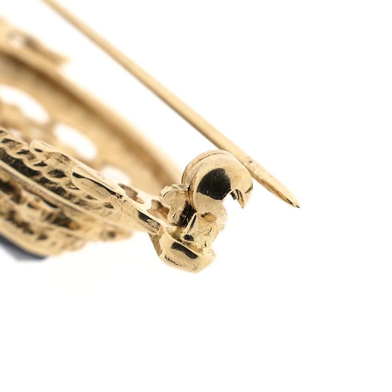 Image 6 of Gold brooch with garnet | Vintage