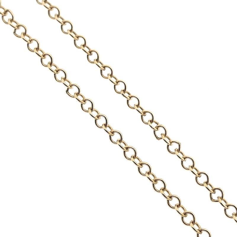 Image 7 of 18-karat gold jasseron necklace with a fixed rose quartz pendant; 38.5 cm - 43.5 cm | Tirisi