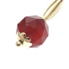 Image 2 of Vintage gold ball pendant with carnelian