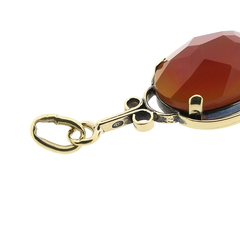 Image 5 of Gold pendant with carnelian